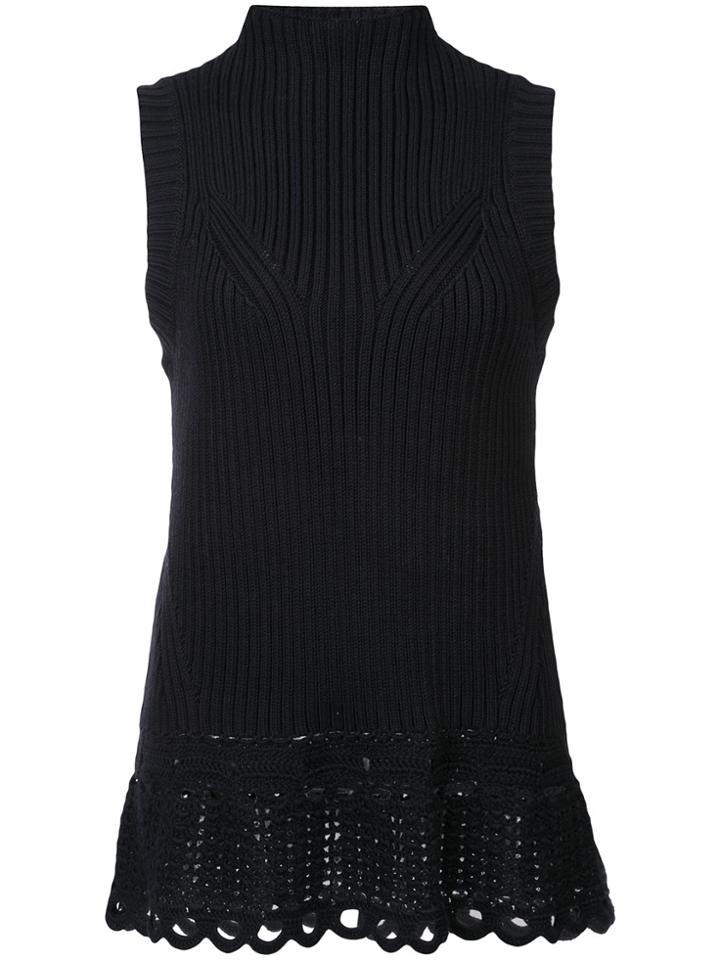 Derek Lam 10 Crosby Crochet Shell - Blue