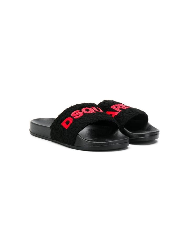 Dsquared2 Kids Logo Slides - Black