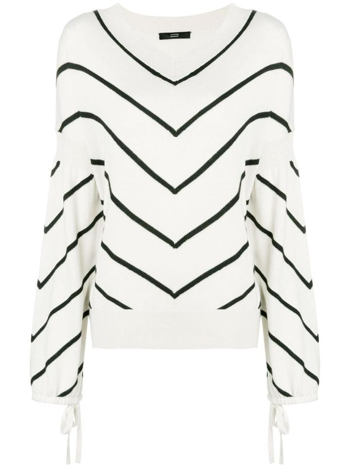 Steffen Schraut Diagonal Stripe Jumper - Neutrals