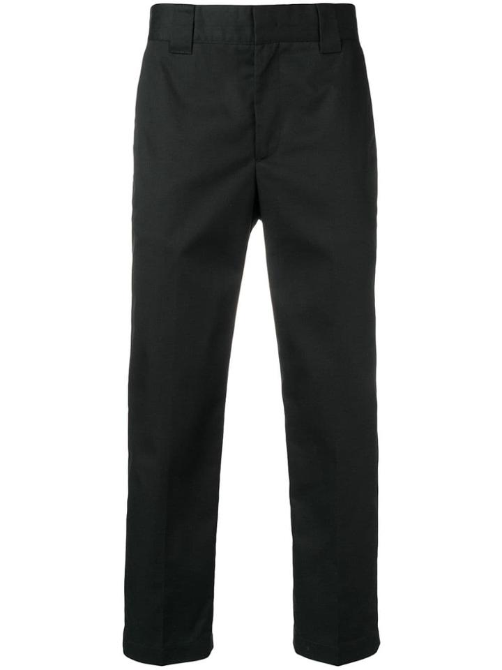 Msgm Cropped Chino Trousers - Black