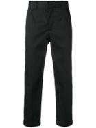 Msgm Cropped Chino Trousers - Black