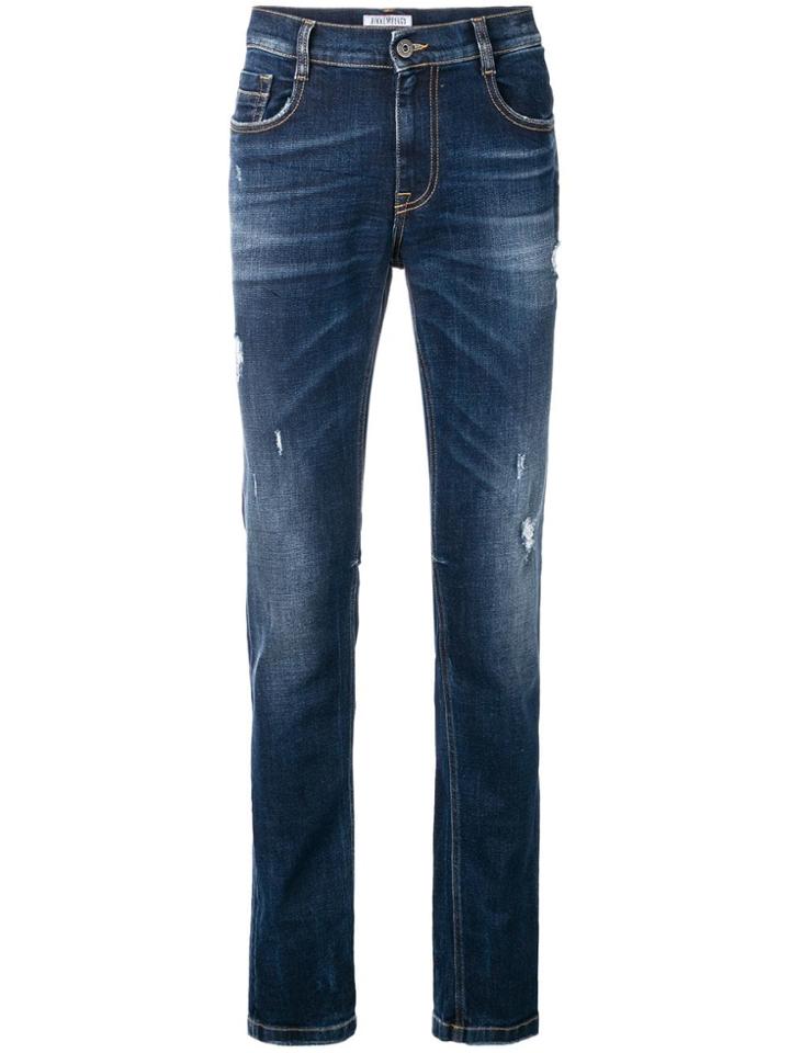 Dirk Bikkembergs Distressed Jeans - Blue
