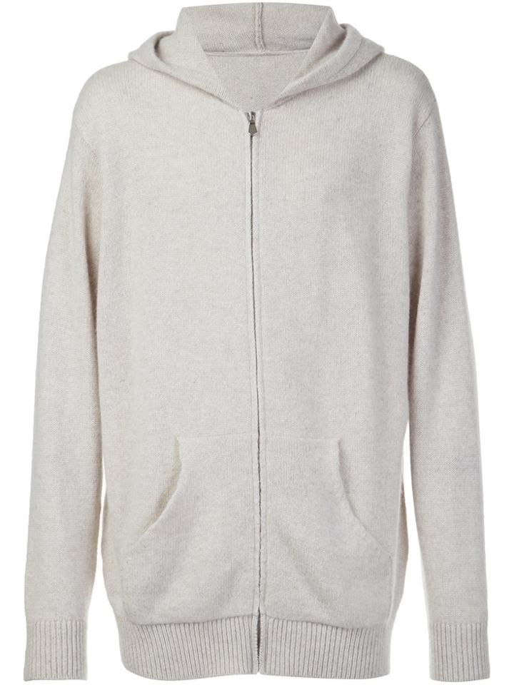 The Elder Statesman Cashmere Zipped Hoodie - Nude & Neutrals