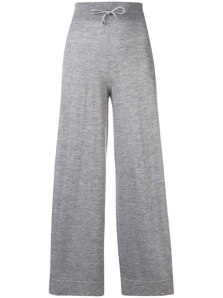 Barrie Cropped Wide-leg Trousers - Grey
