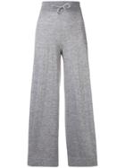 Barrie Cropped Wide-leg Trousers - Grey