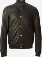 Bomber Jacket, Men's, Size: 48, Black, Leather/polyester/cotton, Dsquared2