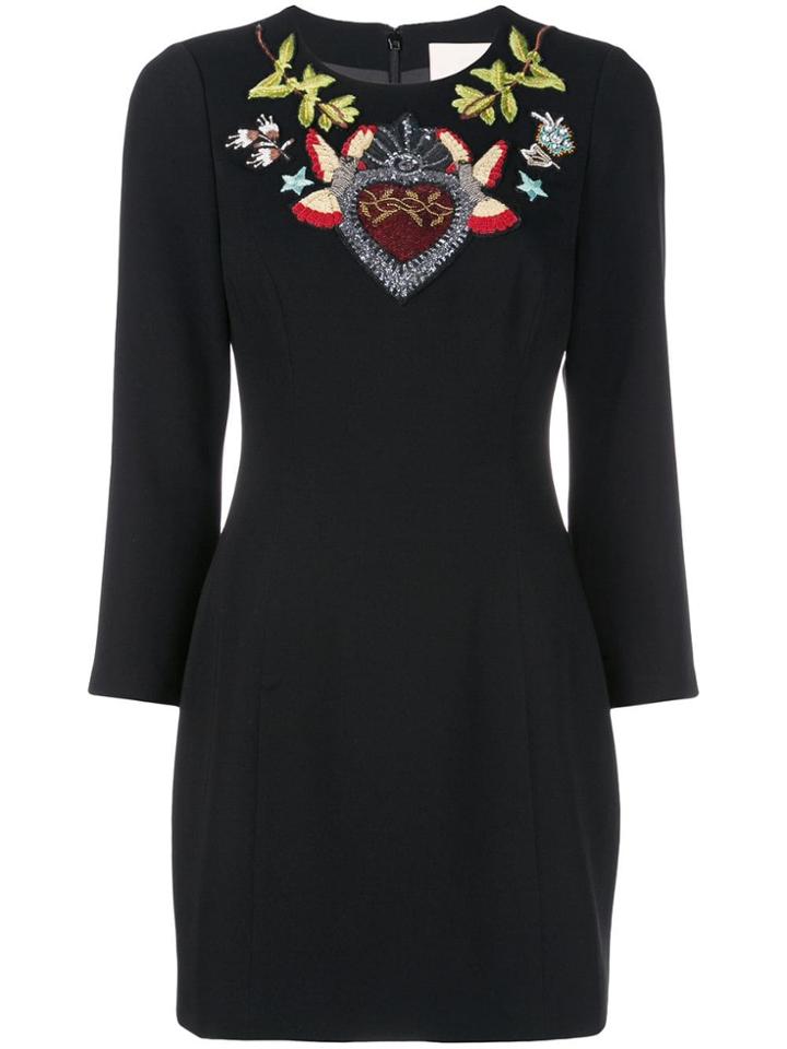 Cinq A Sept Josephine Embroidered Dress - Black