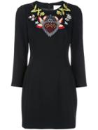 Cinq A Sept Josephine Embroidered Dress - Black