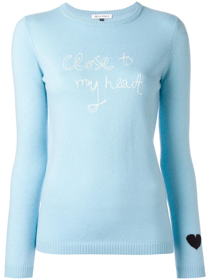 Bella Freud Close To My Heart Jumper, Size: Xs, Blue, Cashmere