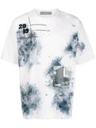 Geo Ink Splash Print T-shirt - White