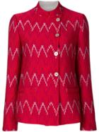 Emporio Armani Geometric-pattern Jacket - Pink & Purple