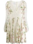 Giambattista Valli Floral Flared Dress - White
