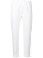 D.exterior Geometric Pattern Trousers - White