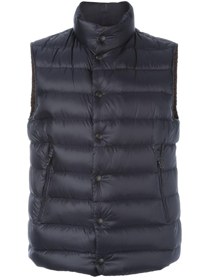 Moncler 'drancy' Padded Gilet, Men's, Size: 3, Blue, Polyamide/feather Down