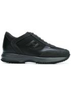 Hogan Patched Logo Sneakers - Black
