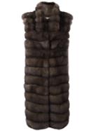 Manzoni 24 Oversized Fur Gillet, Women's, Size: Medium, Nude/neutrals, Wool/cashmere/sable