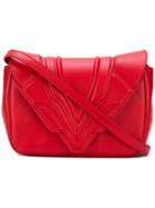 Elena Ghisellini Panelled Flap Handbag - Red