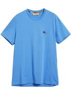 Burberry Embroidered Logo T-shirt - Blue