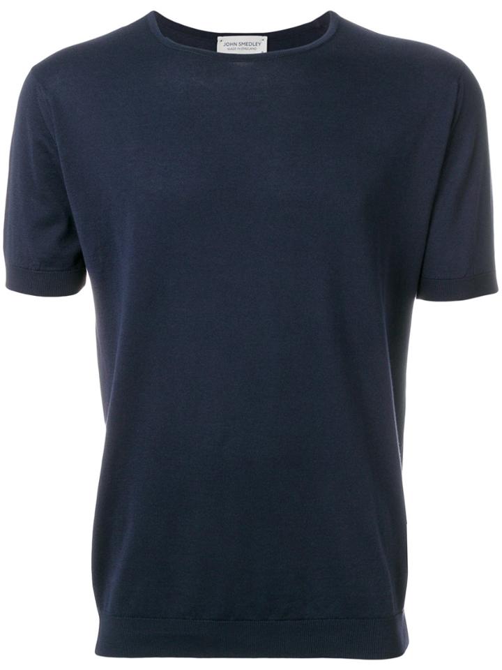 John Smedley Short Sleeve T-shirt - Blue