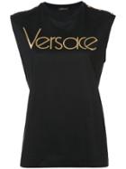 Versace Logo Vest Top - Black