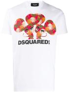 Dsquared2 Logo Mouse Printed T-shirt - White