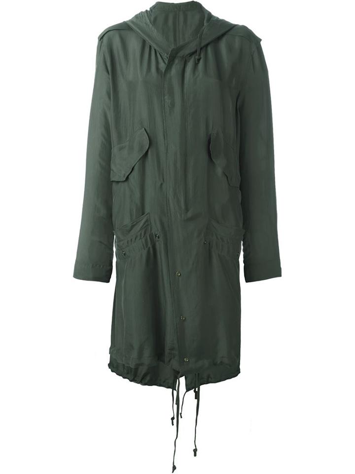 Faith Connexion Hooded Parka, Women's, Size: Xs, Green, Silk