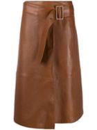 Luisa Cerano A-line Midi Skirt - Brown