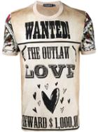 Dolce & Gabbana Western Poster Print T-shirt, Men's, Size: 52, Nude/neutrals, Cotton