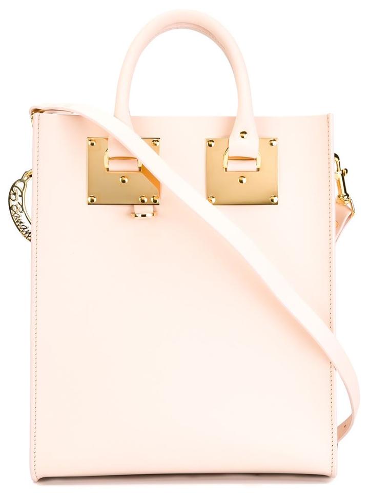 Sophie Hulme Albion Tote, Women's, Pink/purple, Leather/brass