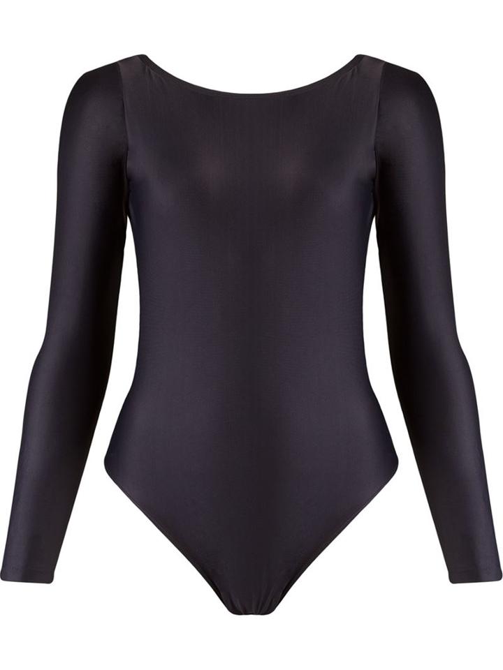Brigitte Open Back Bodysuit, Women's, Size: Medium, Black, Polyamide/spandex/elastane