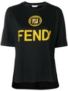 Fendi Embellished Ff Logo T-shirt - Black