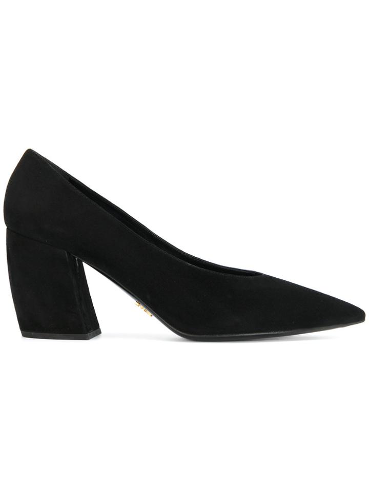 Prada Curved Heel Pumps - Black