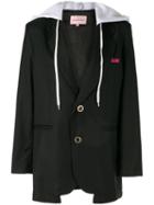 Natasha Zinko Drawstring Hooded Blazer - Black
