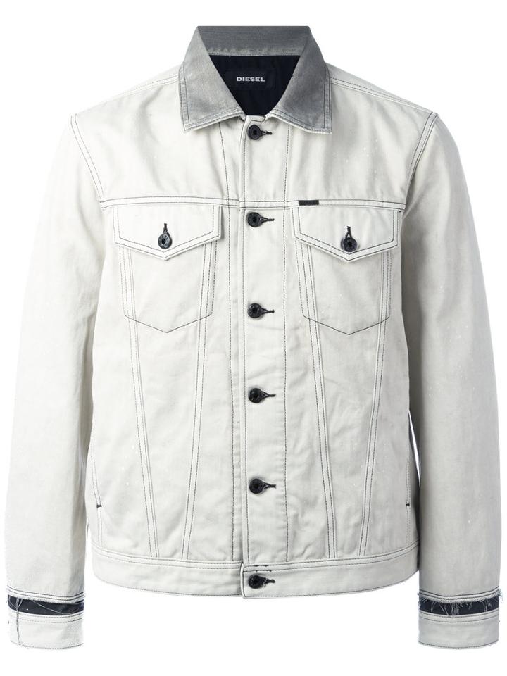Diesel D'illie Jacket, Men's, Size: Large, White, Cotton/polyester