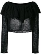 Philosophy Di Lorenzo Serafini - Cold-shoulder Asymmetric Dress - Women - Cotton/polyamide - 38, Black, Cotton/polyamide