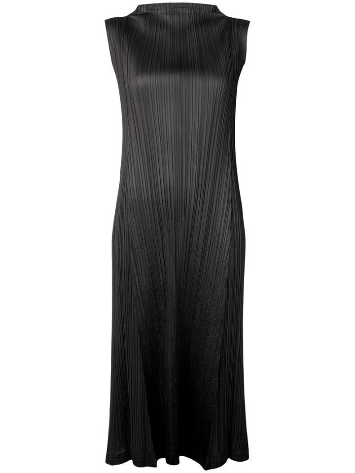 Pleats Please By Issey Miyake - Sleeveless Dress - Women - Polyester - 3, Black, Polyester