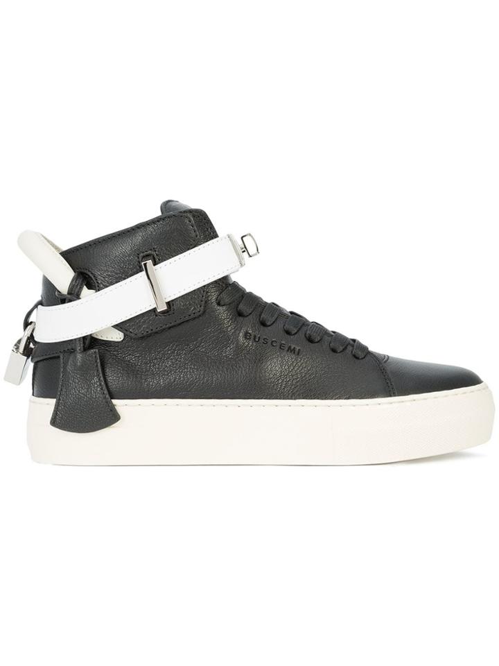 Buscemi Lace-up Hi-top Sneakers - Black