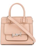 Tod's Double T Buckled Tote - Pink & Purple