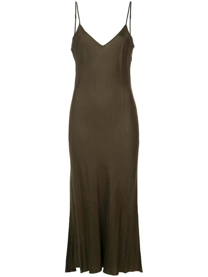 Organic By John Patrick Long Bias Slip Dress - Green
