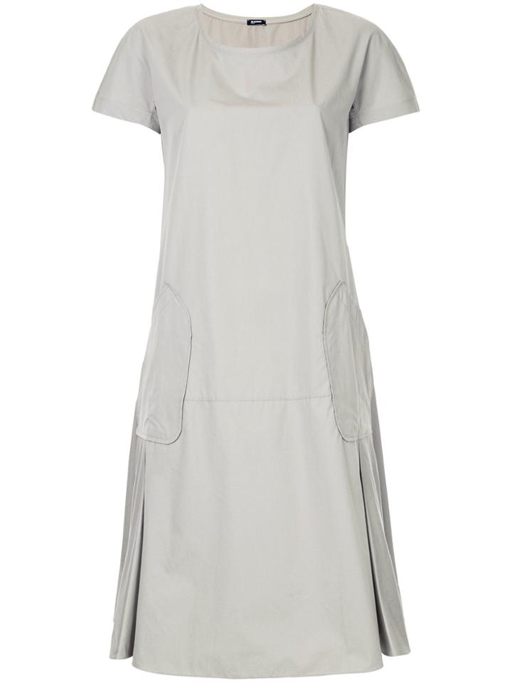 Jil Sander Navy Oversized Shift Dress - Grey