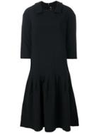 Comme Des Garçons Comme Des Garçons Three-quarter Sleeve Dress - Black