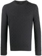 Tagliatore Knitted Wool Jumper - Grey