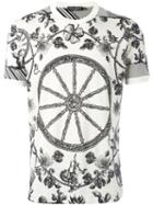 Dolce & Gabbana Wheel Print T-shirt, Men's, Size: 50, Nude/neutrals, Cotton