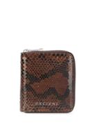 Orciani Python Effect Leather Wallet - Brown