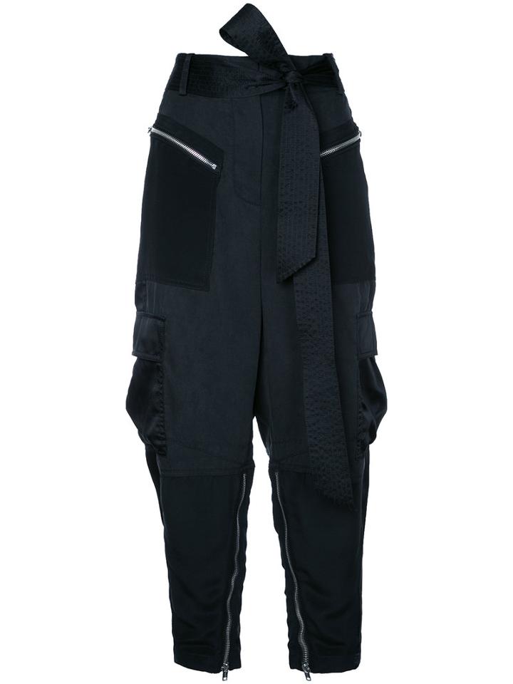 3.1 Phillip Lim - Utility Cargo Pants - Women - Cotton/tencel - 2, Black, Cotton/tencel