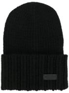 Dsquared2 Ribbed Knitted Hat - Black