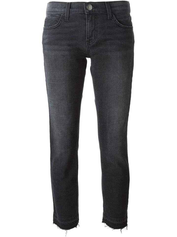 Current/elliott 'the Cropped' Jeans, Women's, Size: 28, Black, Cotton/spandex/elastane