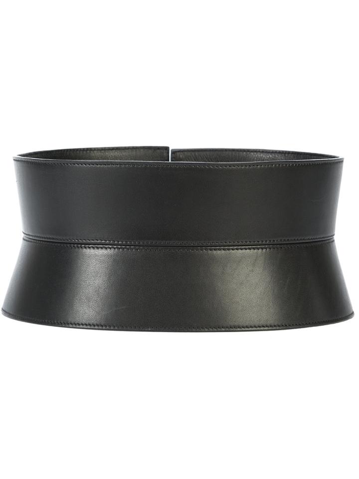 Oscar De La Renta Wide Kimono Belt - Black