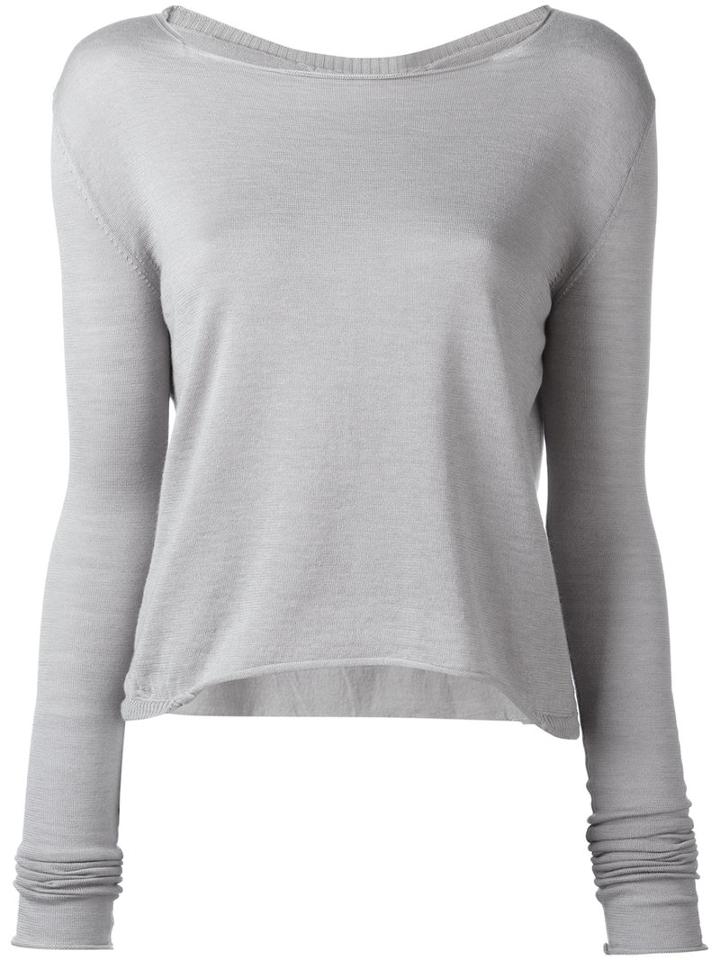 Kristensen Du Nord Crew Neck Jumper, Women's, Size: 1, Grey, Cotton/cashmere