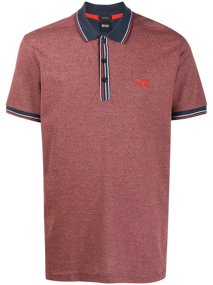 Boss Hugo Boss Contrast Embroidered Logo Polo Shirt